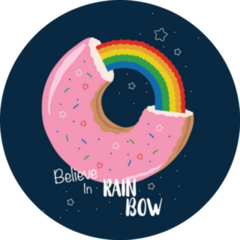 Believe In Rainbow Donut Sticker 