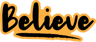 Believe Script Font Sticker