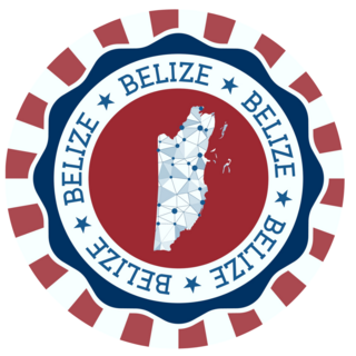 Belize Badge Radiate Sticker