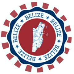 Belize Badge Radiate Sticker