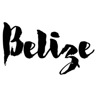 Belize Calligraphy Sticker