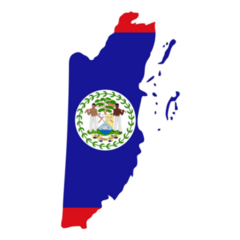 Belize Emblem On Flag Sticker