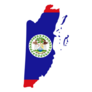 Belize Emblem On Flag Sticker