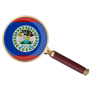 Belize Flag In Magnifiers Lens Sticker