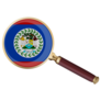 Belize Flag In Magnifiers Lens Sticker