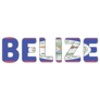 Belize Flag Letters Sticker