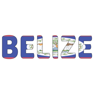 Belize Flag Letters Sticker