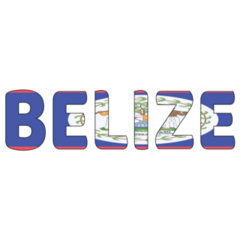 Belize Flag Letters Sticker