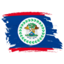 Belize Flag Paint Brush Sticker