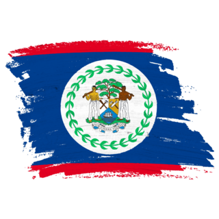 Belize Flag Paint Brush Sticker