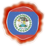 Belize Flag Retro Badge Sticker