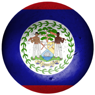 Belize Flag Round Sticker