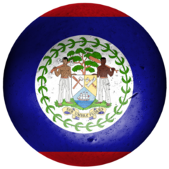 Belize Flag Round Sticker