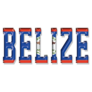 Belize Flag Text  Font Sticker