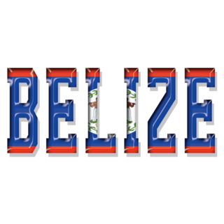 Belize Flag Text  Font Sticker