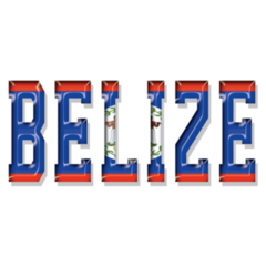 Belize Flag Text  Font Sticker