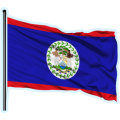 Belize Flag Wind Waving Sticker