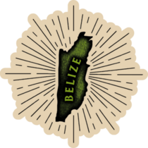 Belize Grunge Brown Sticker