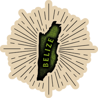 Belize Grunge Brown Sticker
