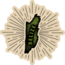 Belize Grunge Brown Sticker