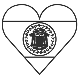 Belize In A Heart Sticker