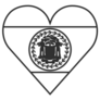 Belize In A Heart Sticker
