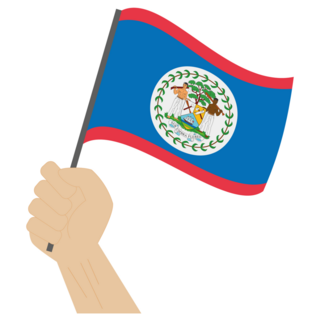 Belize In Hand Sticker