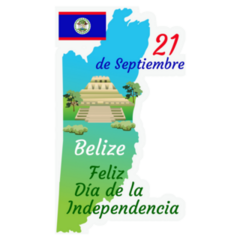 Belize Independence Celebration Sticker