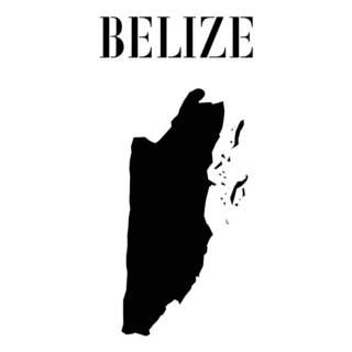 Belize Map Silhouette Sticker