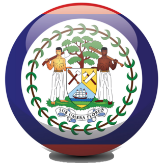 Belize National Circle Sticker