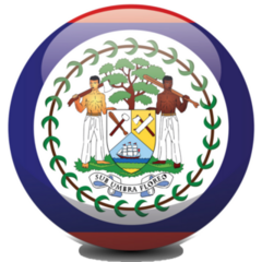 Belize National Circle Sticker