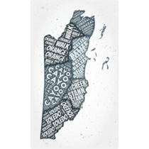 Belize Regions Typography Sticker