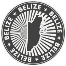 Belize Round Badge Sticker