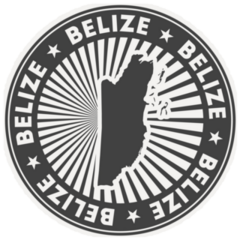 Belize Round Badge Sticker