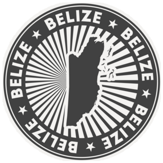 Belize Round Badge Sticker