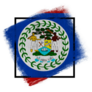 Belize Square Flag Art Sticker