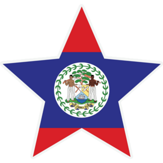 Belize Star Flag Sticker