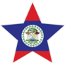 Belize Star Flag Sticker