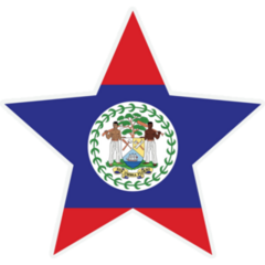 Belize Star Flag Sticker