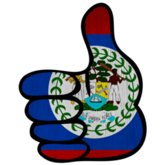 Belize Thumbs Up Sticker