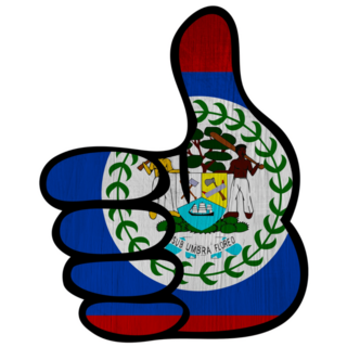 Belize Thumbs Up Sticker