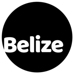Belize Typography Round Sticker