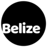 Belize Typography Round Sticker