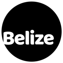 Belize Typography Round Sticker