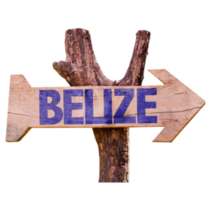 Belize Wooden Sign Sticker