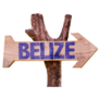 Belize Wooden Sign Sticker