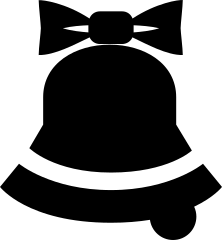 Bell With Bow Sticker