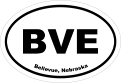 Bellevue, Nebraska Oval Stickers