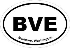 Bellevue, Washington Oval Stickers