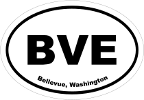 Bellevue, Washington Oval Stickers